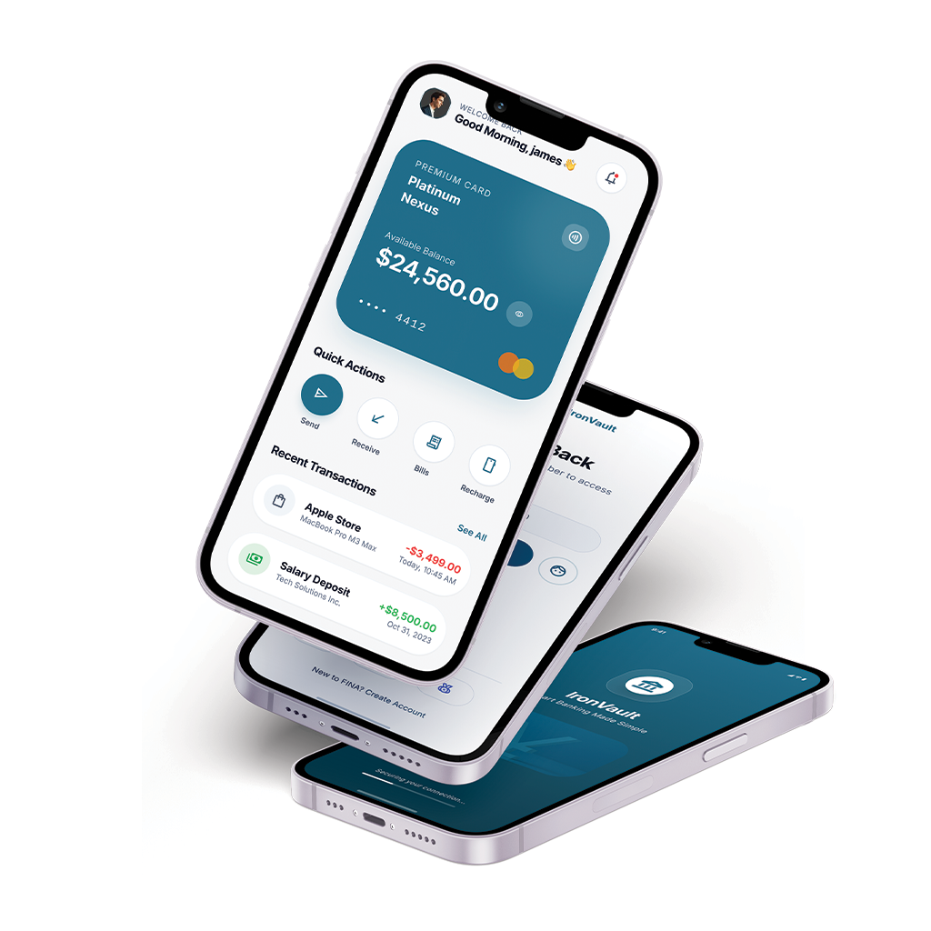 IronVault - Premium Card & Digital Banking App UI/UX Design
