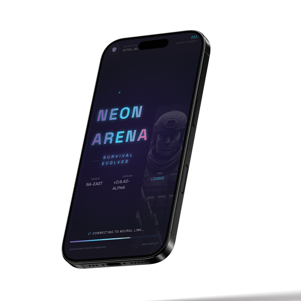 Neon Arena — Survival Evolved Gaming App UI Kit