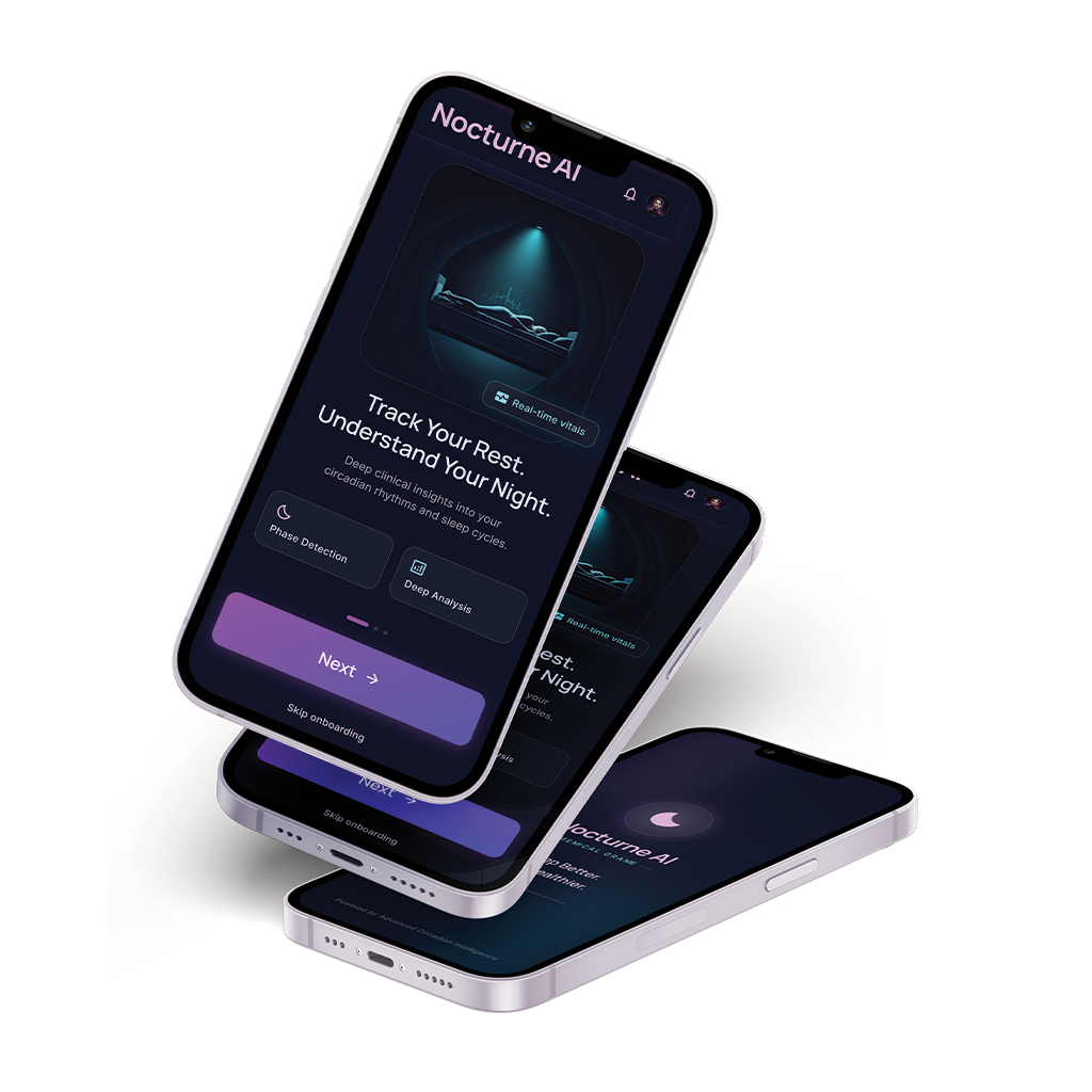 Nocturne AI - Sleep Better. Live Healthier. Medical Sleep App UI/UX Design