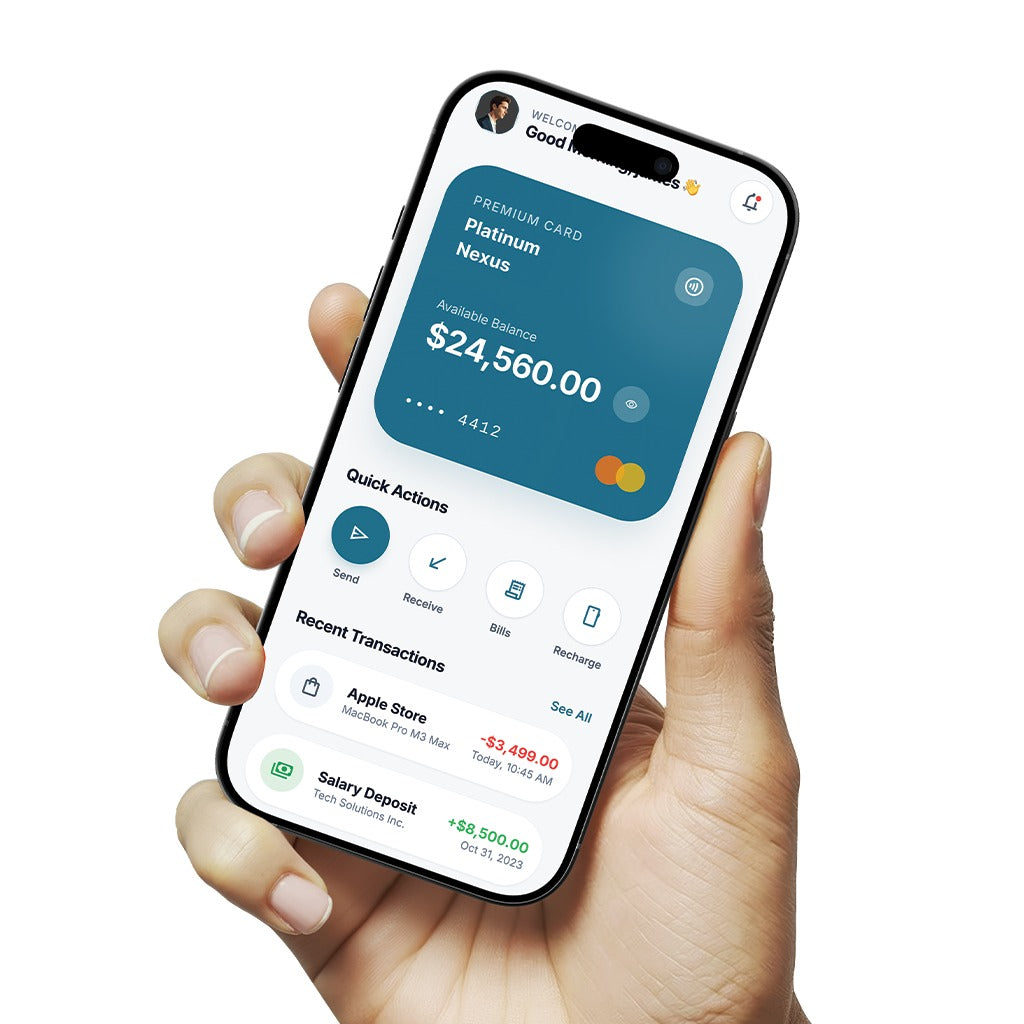 Platinum Nexus Banking App UI Design