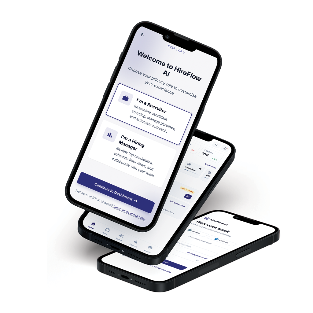 HireFlow AI - Smart Recruitment & Hiring Management App UI/UX Design